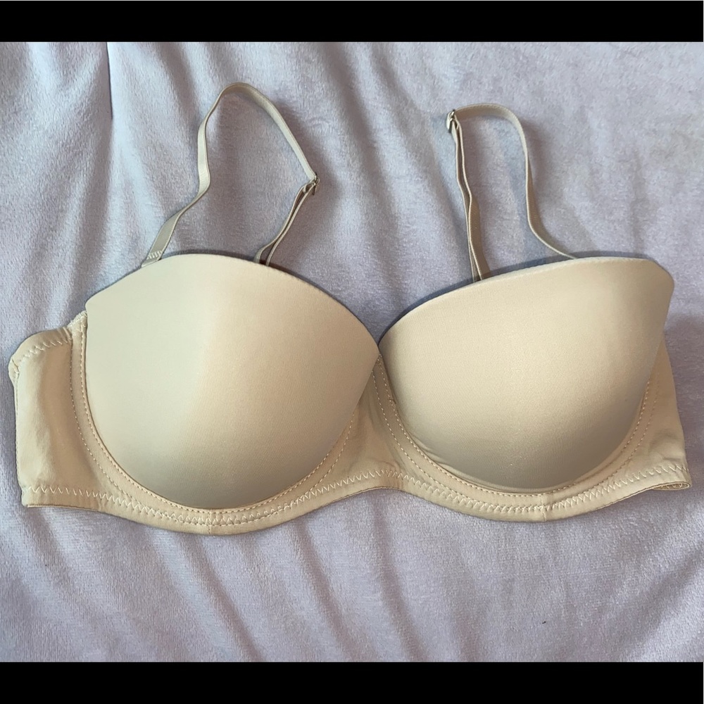 34C Nude Balconette Shein Bra with Adjustable and Removable Straps